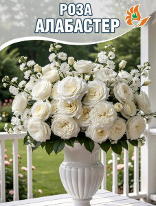 Роза Алабастер (флорибунда) Роза Алабастер (флорибунда)