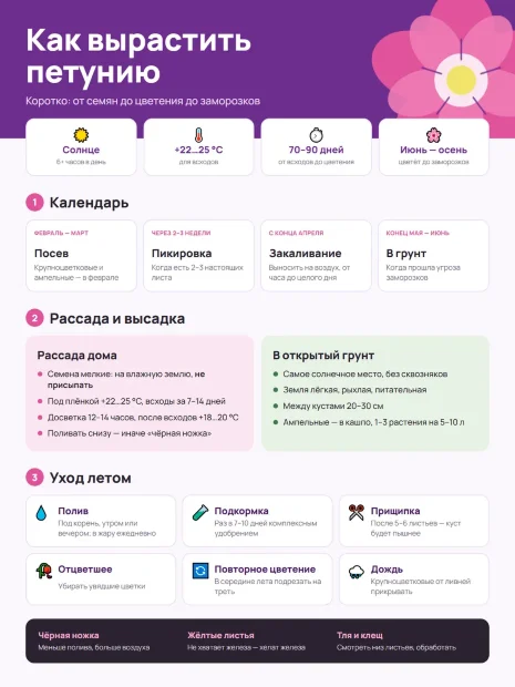 Петуния ампельная Лавина Пурпурно-Желтая звезда F1 семена